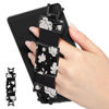 Picture of MoKo Soft Hand Strap for 6-8" eReaders Fire Tablet Kindle/Kobo/Voyaga/Lenovo/Sony Kindle E-Book Tablet, High-Elasticity Versatile Hand Strap Lightweight Finger Grip Holder, Black & White Magnolia
