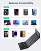 Picture of Samsers Foldable Bluetooth Keyboard with Touchpad - Portable Wireless Keyboard with Holder, Rechargeable Full Size Ultra Slim Pocket Folding Keyboard for Android Windows iOS Tablet & Laptop - Black