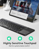 Picture of Samsers Foldable Bluetooth Keyboard with Touchpad - Portable Wireless Keyboard with Holder, Rechargeable Full Size Ultra Slim Pocket Folding Keyboard for Android Windows iOS Tablet & Laptop - Black