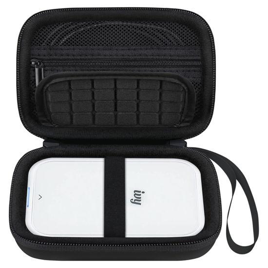 Picture of Elonbo Carrying Case for Canon Ivy Mini/Canon Ivy 2 Mini Photo Printer, Canon Ivy CLIQ CLIQ+ CLIQ 2 CLIQ+2 Portable Bluetooth Instant Camera Printer, Mesh Bag fits Photo Paper Cable, Black+Black