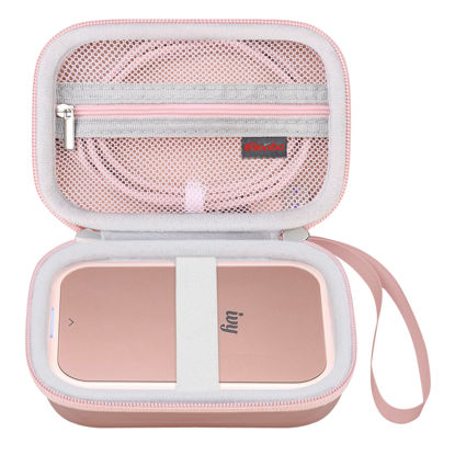 Picture of Elonbo Carrying Case for Canon Ivy Mini/Canon Ivy 2 Mini Photo Printer, Canon IVY CLIQ CLIQ+ CLIQ 2 CLIQ+2 Portable Bluetooth Instant Camera Printer, Mesh Bag fits Photo Paper Cable, Rose Gold