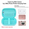Picture of Elonbo Carrying Case for Canon Ivy Mini/Canon Ivy 2 Mini Photo Printer, Canon IVY CLIQ CLIQ+ CLIQ 2 CLIQ+2 Portable Bluetooth Instant Camera Printer, Mesh Bag fits Photo Paper Cable, Green+Green