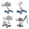 Picture of Camera Dolly Wheel, HuaerHui Scaled Video Table Dolly Rolling Slider Portable Mini Desktop Dolly Car for Low-Level Shooting Compatible w/DSLR Camera Camcorder Mirrorless Cameras Cellphones