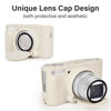 Picture of VOVMOEYA SX740 Camera Case Accessories Set[with 2 LCD tempered films],Silicone Protective Case Compatible with Canon PowerShot SX730 SX740 HS Digital Camera -Beige