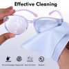 Picture of Nadadora Individually Wrapped Assorted Color Premium Microfiber Glasses Cleaning Cloths, 10 Pack, Thickened,Soft Dense for Eyeglasses,Sunglasses,Camera,Jewelry,Phone,Lense,LCD,Reusable Washable,6"X7"