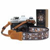 Picture of Padwa Lifestyle Camera Strap - 1.5" Crazy Horse Cowhide Head Cotton Strap,Vintage Embroidery Camera Straps for Photographers and All Cameras,Cute Adjustable Shoulder Neck Strap for Adults & Kids