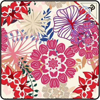 Picture of RAYWOWO Protective Camera Lens Wrap, Magic Self-Adhesive Cloth Protective Camera Wrapper, Washable Cleaning & Storage Cloth for DSLR/Camera Lens/Phones/Tablets/Accessories (17.7 * 17.7 inch-Floral
