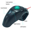 Picture of YUMQUA Y-10L Finger Handheld Trackball Mouse with Laser Pointer, 2.4G USB Wireless Trackball Mouse for Laptop Computer PC