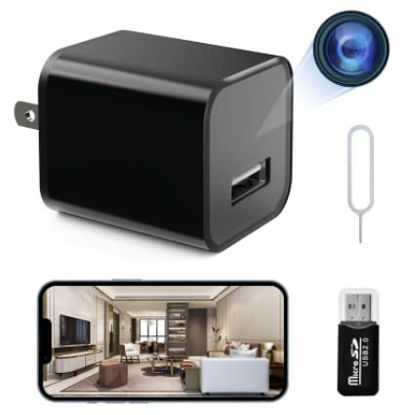 Picture of spy Camera Charger HD 1080P Wireless Hidden WiFi Camera with Motion Detection Remote App Control Spy Camera Wireless - USB Hidden Camera - Nanny Cam Hidden Camera - Small Mini Nanny Camera NO Audio