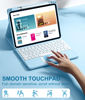 Picture of Harvopu Compatible for iPad 10th Generation Case with Keyboard (10.9", 2022), Keyboard Cover with Pencil Holder, Multi-Touch Trackpad, 7 Color Backlit, Detachable Keyboard for iPad 10 Gen (Sky Blue)