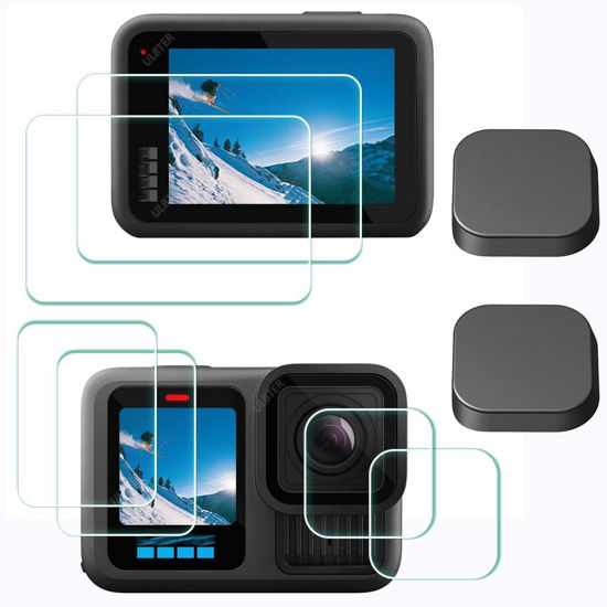 Picture of ULBTER Screen Protector Compatible with GoPro Hero 13 Hero13 Black + lens protector+Lens cap Cover [6+2 Pack], 9H Hardness Tempered Glass,Anti-Scrach Anti-Bubble