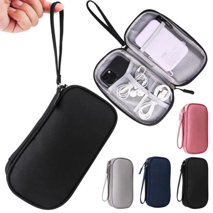 Picture of Travel Cable Organizer,Electronics Accessories Organizer Bag,Electronic Organizer Travel Universal Cable Organizer Electronics Accessories Bag for Charger, Phone, memory card,Travel Gadget Bag (Black)