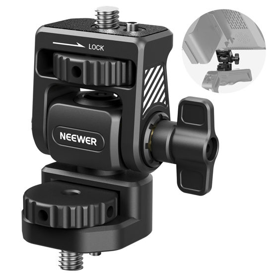Picture of NEEWER Field Monitor Mount Monitor Holder with 1/4" Screw, 360° Swivel, 180° Tilt, Anti Twist Screw Compatible with Atomos Ninja 5" & 7" Camera Monitor Compatible with SmallRig Camera Cage, MA021