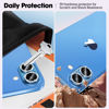 Picture of Xfilm for iPhone 16/16 Plus Camera Lens Protector Bling Individual Metal Diamond Ring 9H Hardness Scratchproof Protector, Stylish Phone Accessories, Case Friendly (Blue Diamond)