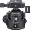 Picture of 52mm Low Profile Ball Head Tripod Mount Ball Head ARTCISE All Metal CNC Machining with Two 1/4" Quick Release Plates for Tripod, Monopod, DSLR, Camcorder，Max Load 66lbs /30kg（All Black）