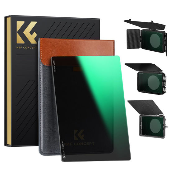 Picture of K&F Concept 4'' x 5.65'' Square ND1.2 (4 Stops) Filter Cinema Neutral Density Filter Compatible with Tilta, SmallRig Matte Box Ultra-Slim Optical Glass ND16 Filter with 28-Multi Coated