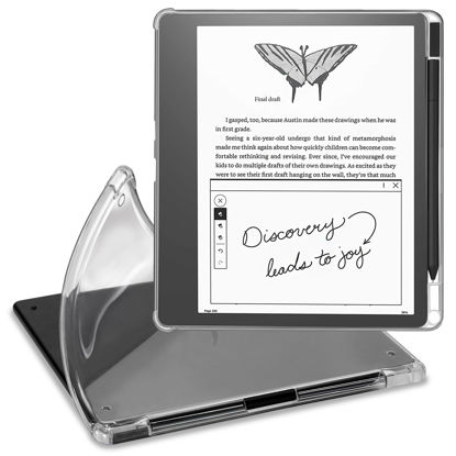Picture of CoBak Clear Case for Kindle Scribe 10.2" (2022 Released), Soft TPU Back Cover with Pen Holder and Pen Tips Holder- Lightweight, Scratch-Proof, and Transparent for DIY
