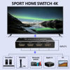 Picture of HDMI Switch 4K Switcher Splitter 5 Port in 1 Out Remote 2160P 1080P. Support PS5/ PS4 / PS3/ Xbox Series X/Xbox ONE X(S)/ Xbox/Apple TV 4K/ FIRE TV 4K/ Nintendo Switch/DVD Blure ray/Laptop/PC.
