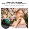 Picture of K&F Concept 77mm Black Diffusion Mist 1/4 & Variable ND2-32 in-1 Filter Cinematic Effect Neutral Density Filter for Camera Lens with 18 Multi-Layer Coatings (K- Series)