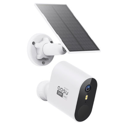 Picture of AOSU Add-on Cam, 3K/5MP Solar Security Camera Wireless Outdoor, Requires SolarCam/WirelessCam System's Homebase (NOT Doorbell Homebase)