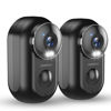 Picture of ZUMIMALL Security Cameras Wireless Outdoor, 2 Packs, 2K Cameras for Home Security, Outdoor/Indoor Camera Battery Powered, 2.4G WiFi, Magnetic Mount,3MP Color Night Vision/Siren/PIR/AI/Cloud/Alexa