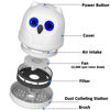 Picture of Desk Vacuum Cleaner Mini Desktop Vacuum Owl Crumb Vacuum Cleaner USB Charging With Vacuum Nozzle Cleaning Brush, Potable Table Mini Vacuum Cleaner for Cleaning Hairs, Crumbs, Computer Keyboard (White)