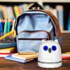 Picture of Desk Vacuum Cleaner Mini Desktop Vacuum Owl Crumb Vacuum Cleaner USB Charging With Vacuum Nozzle Cleaning Brush, Potable Table Mini Vacuum Cleaner for Cleaning Hairs, Crumbs, Computer Keyboard (White)
