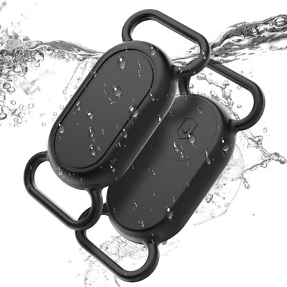 Picture of Dog Collar Holder(2 Pack) for Galaxy Smarttag2, Waterproof Silicone Case for Pet Cat, Anti-Lost Scratch Resistant Protective Cover Accessory for Samsung Galaxy Smart tag2 (Black)