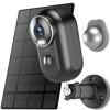 Picture of ZUMIMALL Solar Security Cameras Wireless Outdoor, 2K Outdoor Camera Wireless Solar Powered, 2.4G WiFi Battery Camera, 3MP Color Night Vision, Magnetic Mount,Siren,PIR/AI Analyse, IP66, Cloud, Alexa