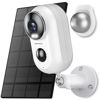 Picture of ZUMIMALL Solar Security Cameras Wireless Outdoor, 2K Outdoor Camera Wireless Solar Powered, 2.4G WiFi Battery Camera, 3MP Color Night Vision, Magnetic Mount,Siren,PIR/AI Analyse, IP66, Cloud, Alexa