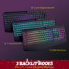 Picture of Wireless Keyboard and Mouse Combo- VEILZOR 2.4G Rechargeable Keyboard with Phone Holder, Ergonomic Wrist Rest, 9 RGB Backlit Effects, Silent Keyboard Mouse Set for Windows, Laptop, PC