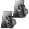 Picture of ZUMIMALL Solar Security Cameras Wireless Outdoor, 2Packs, Solar Camera Outdoor Wireless, 2.4G WiFi Battery Camera, 3MP Color Night Vision, Magnetic Mount, Siren,PIR/AI Analyse, IP66, Cloud, Alexa