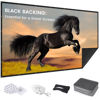 Picture of 100 inch Projector Screen 2025 Upgraded - Black Backing,Straight Edges, Foldable, Washable and Wrinkle-Free - for Indoor Home Theater and Outdoor Cinema - White 16:9 by IOLIEO