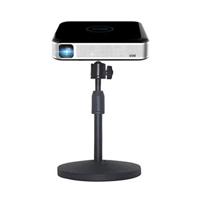 Picture of HANTAQ Desktop Mini Video Projector Stand Mount, Angle Adjustable Mini Projector Stand with 1/4in Mounting Screw, with 360°Rotatable adapter for Projector CCTV DVR
