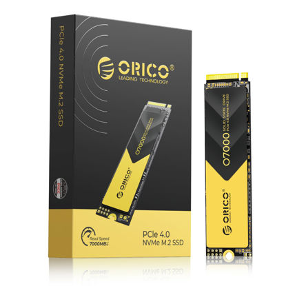 Picture of ORICO 2TB NVMe SSD PCIe 4.0- Up to 7000MB/s, M.2 SSD 2280 PCIe 4.0X4 Internal Solid State Drive SSD, Fast Heat Dissipation, Compatible with macOS Windows for Gamers and Creators-O7000 (2TB)