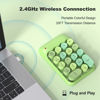 Picture of MOFII Wireless Number Pads - Green Numeric Keypad 18 Keys USB 2.4G Round Keycap Colorful Extensions Keypads, Financial Accounting Portable Numpad 10 Key for Laptop/PC/Notebook/Surface Pro