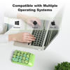 Picture of MOFII Wireless Number Pads - Green Numeric Keypad 18 Keys USB 2.4G Round Keycap Colorful Extensions Keypads, Financial Accounting Portable Numpad 10 Key for Laptop/PC/Notebook/Surface Pro