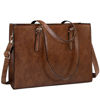 Picture of Laptop Bag for Women Waterproof Lightweight Leather 15.6 Inch Computer Tote Bag Business Office Briefcase Large Capacity Handbag Shoulder Bag Professional Office Work Bag