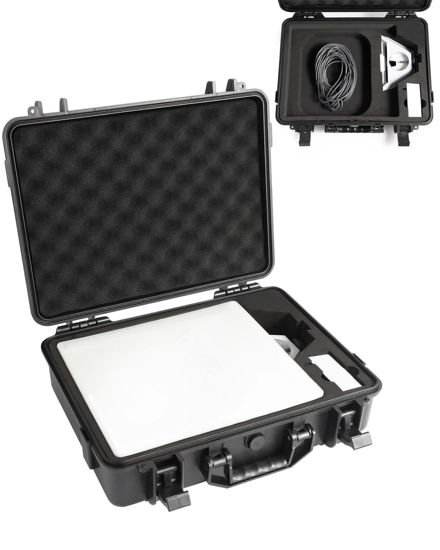 Picture of Starlink Mini Case, Waterproof Hard Case for Starlink Mini Dish Kit, Portable Carrying Case with Precision Cut Foam for Accessories, Ideal for Travel and Camping