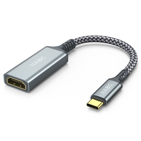 Picture of IIABC USB C to HDMI Adapter, USB Type-C to HDMI Adapter Compatible with iPhone 15 Pro/Max, MacBook Pro/Air 2023, IPad Pro, iMac, Galaxy S23, Dell XPS, Pixelbook, Microsoft and More