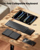 Picture of ProtoArc Foldable Keyboard with Touchpad, XK01 TP Folding Portable Keyboard, Full Size Keys, Large Trackpad Bluetooth Travel Keyboard for iPad, iPhone, Laptop PC Tablets -Black