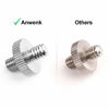 Picture of Anwenk Standard 1/4"-20 Male to 1/4"-20 Male Threaded Tripod Screw Adapter Standard Tripod Mounting Thread Camera Screw Adapter Converter, Precision Made (5 Pack)