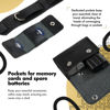 Picture of Leather Camera Strap for One Camera - Professional Single Leather Harness Shoulder Strap with Sd Card Holder & Battery Holder, Quick Release Gear for DSLR/SLR, Black