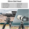 Picture of EVUMO DX55 Ball Head, 55mm Low Profile Heavy Duty CNC Panoramic Tripod Ball Head Mount with Mlok Arca Swiss Quick Release Plate for Camera Tripod Monopod DSLR Camcorder Telescope, Max Load 88lb/40kg