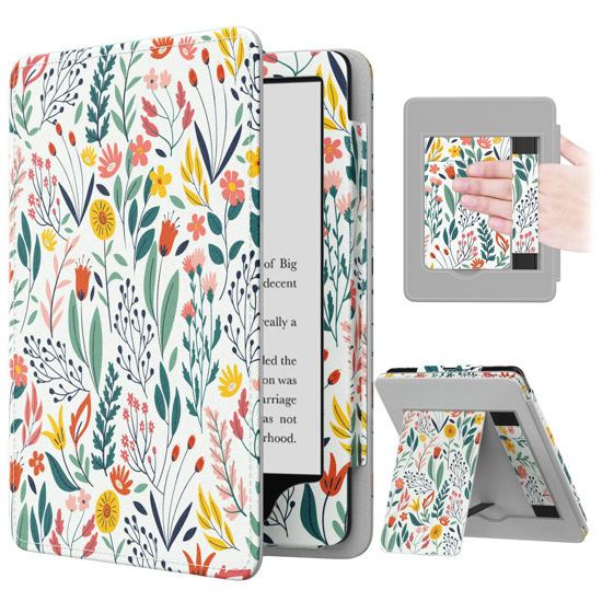 Picture of MoKo Case for 6.8" Kindle Paperwhite(11th Generation-2021) and Kindle Paperwhite Signature Edition, Slim PU Shell Cover Case with Auto-Wake/Sleep for Kindle Paperwhite 2021 E-Reader, Flowers