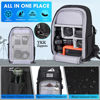 Picture of SDYSM Camera Backpack Bag Professional for DSLR/SLR Mirrorless Camera Waterproof 15.6 inch Tactical Camera Bags for Photographers with Rain Cover, Tripod Holder, Small Bag Photography Backpack Case
