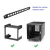 Picture of QiaoYoubang 1U Hinged D-Series 12 Connectors Punch-Out Component Panel for 19 inches Sound, AV, Computer -Equipment Racks- Patch Panel Compatible with XLR, HDMI (1U12D)