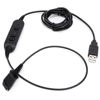 Picture of VT QD to USB Adapter Cable Compatible with Any Plantronic-Poly QD Headset with a Quick Disconnect with Volume Control and Mute Microphone/Speaker (PLT-QD-USB(02))