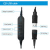 Picture of VT QD to USB Adapter Cable Compatible with Any Plantronic-Poly QD Headset with a Quick Disconnect with Volume Control and Mute Microphone/Speaker (PLT-QD-USB(02))