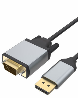 Picture of Foboiu DisplayPort to VGA Cables 6 Feet,VGA to Displayport Adapter Male to Male Gold-Plated Cord Aluminium for Computer, Monitor, TV, Projector, for Lenovo, for Dell, for HP, for ASUS